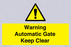 Warning Automatic Gate Keep Clear